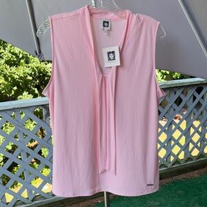 Anne Klein Light Pink Sleeveless Blouse